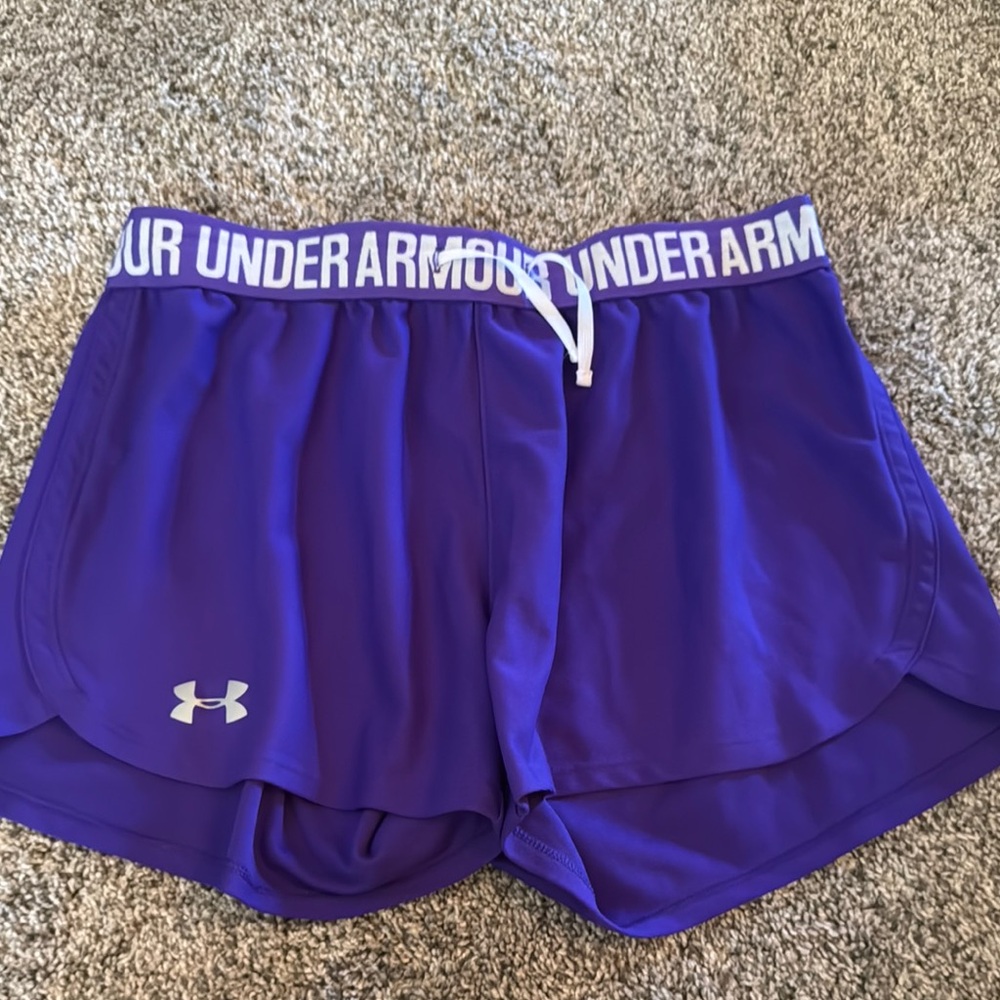 Under Armour Purple Athletic Shorts Lightweight Performance